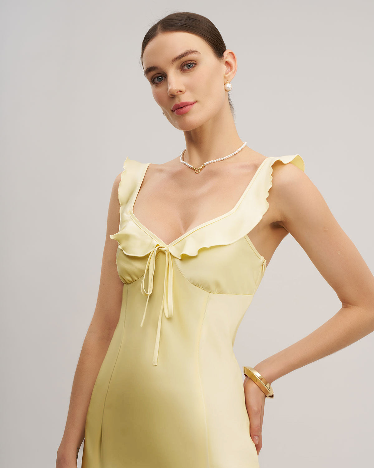 Women's Woven Polyester Midi Dress Dresses - RIHOAS