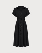 Women's Woven Polyester Midi Dress Dresses - RIHOAS