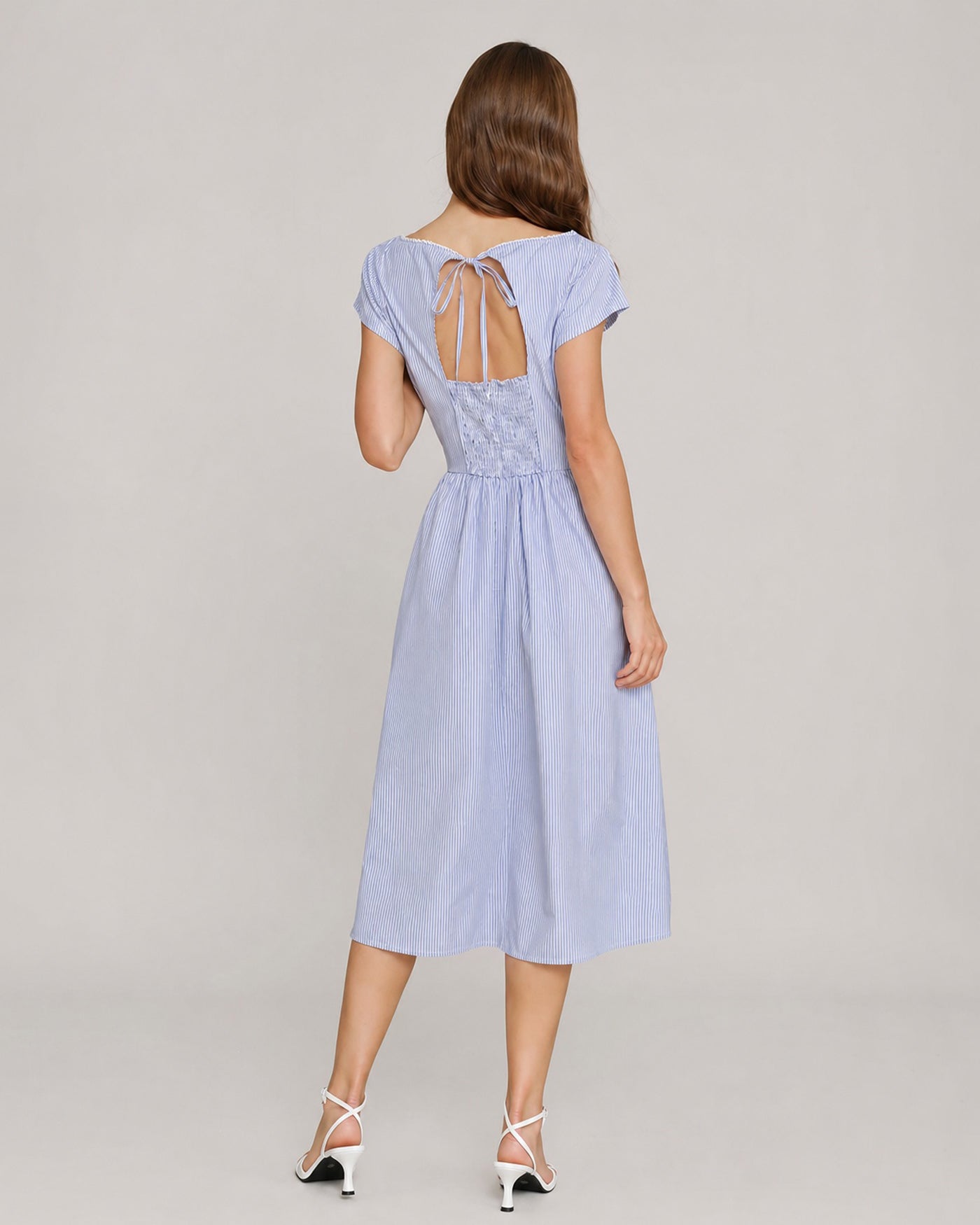 Women's Woven Polyester Midi Dress Dresses - RIHOAS
