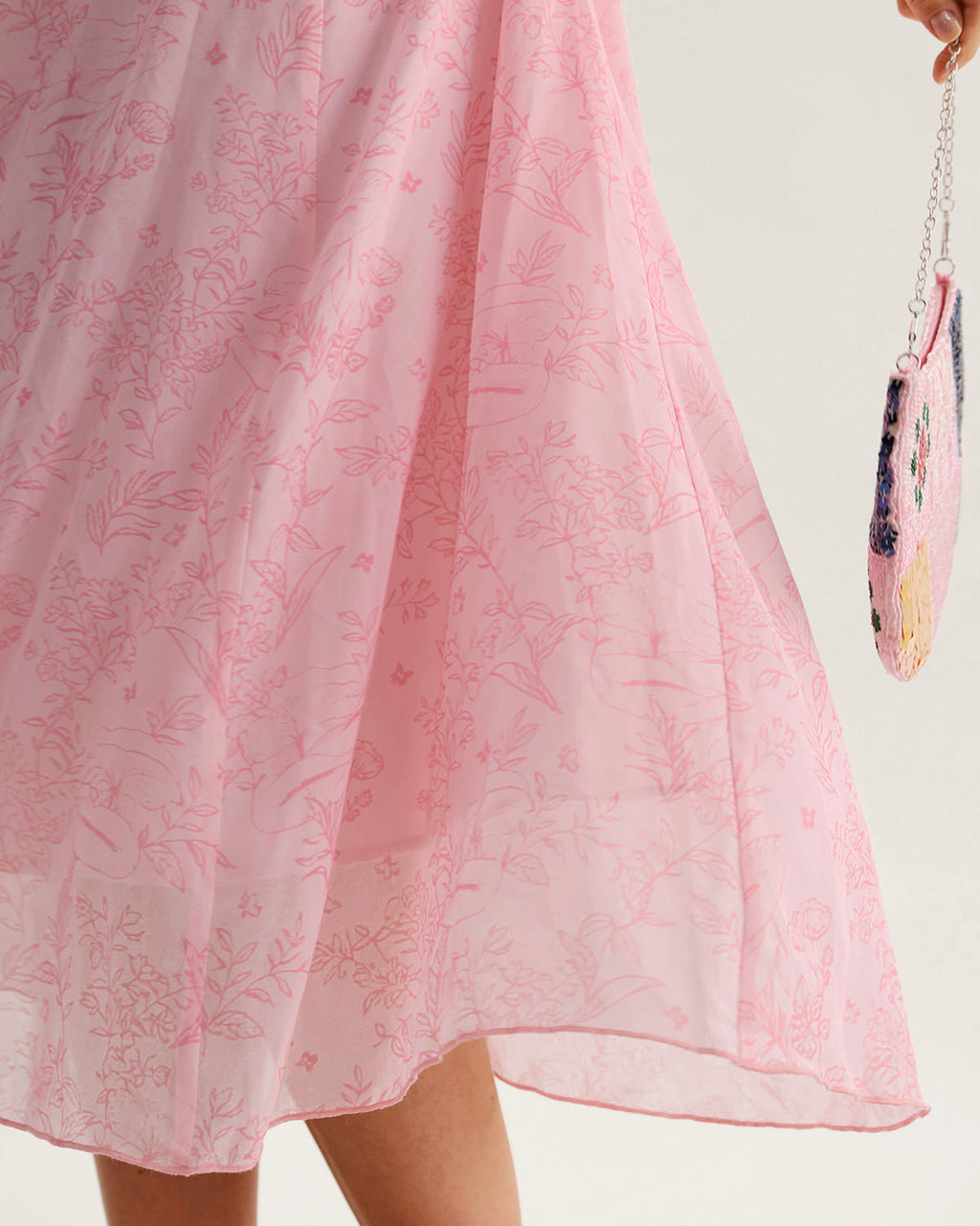 Women's Woven Polyester Midi Dress Dresses - RIHOAS