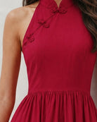Women's Woven Polyester Midi Dress Dresses - RIHOAS