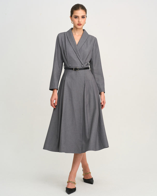 Women's Woven Polyester Midi Dress Dresses - RIHOAS