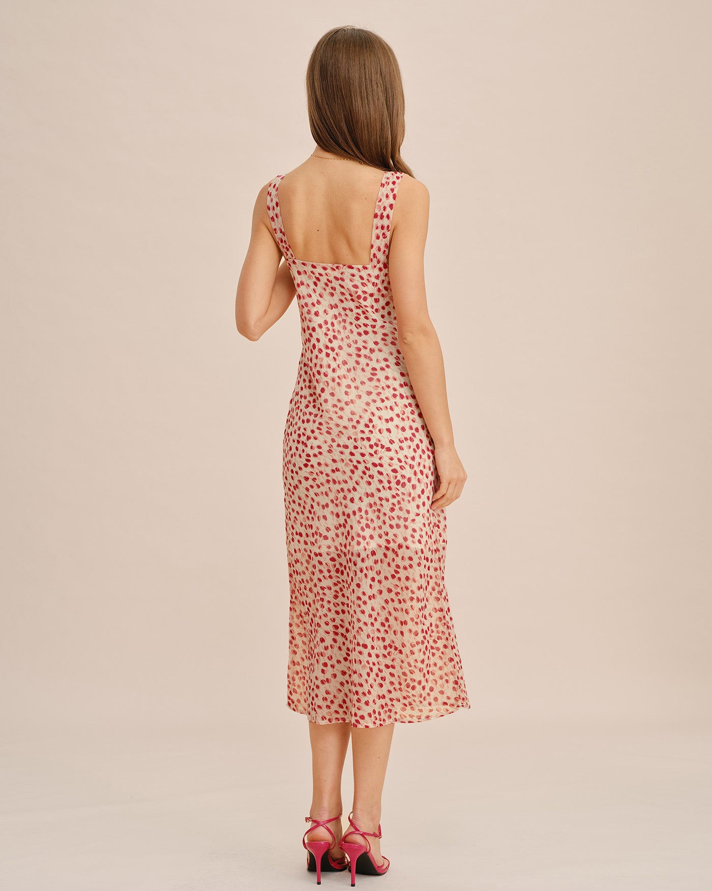 Pink V Neck Floral Midi Dress & Reviews - Pink - Dresses | RIHOAS Pink V Neck Floral Midi Dress & Reviews - Pink - Dresses | RIHOAS