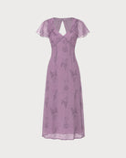 Women's Woven Polyester Midi Dress - RIHOAS