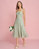Women's  Woven Polyester Midi Dress Dresses - RIHOAS