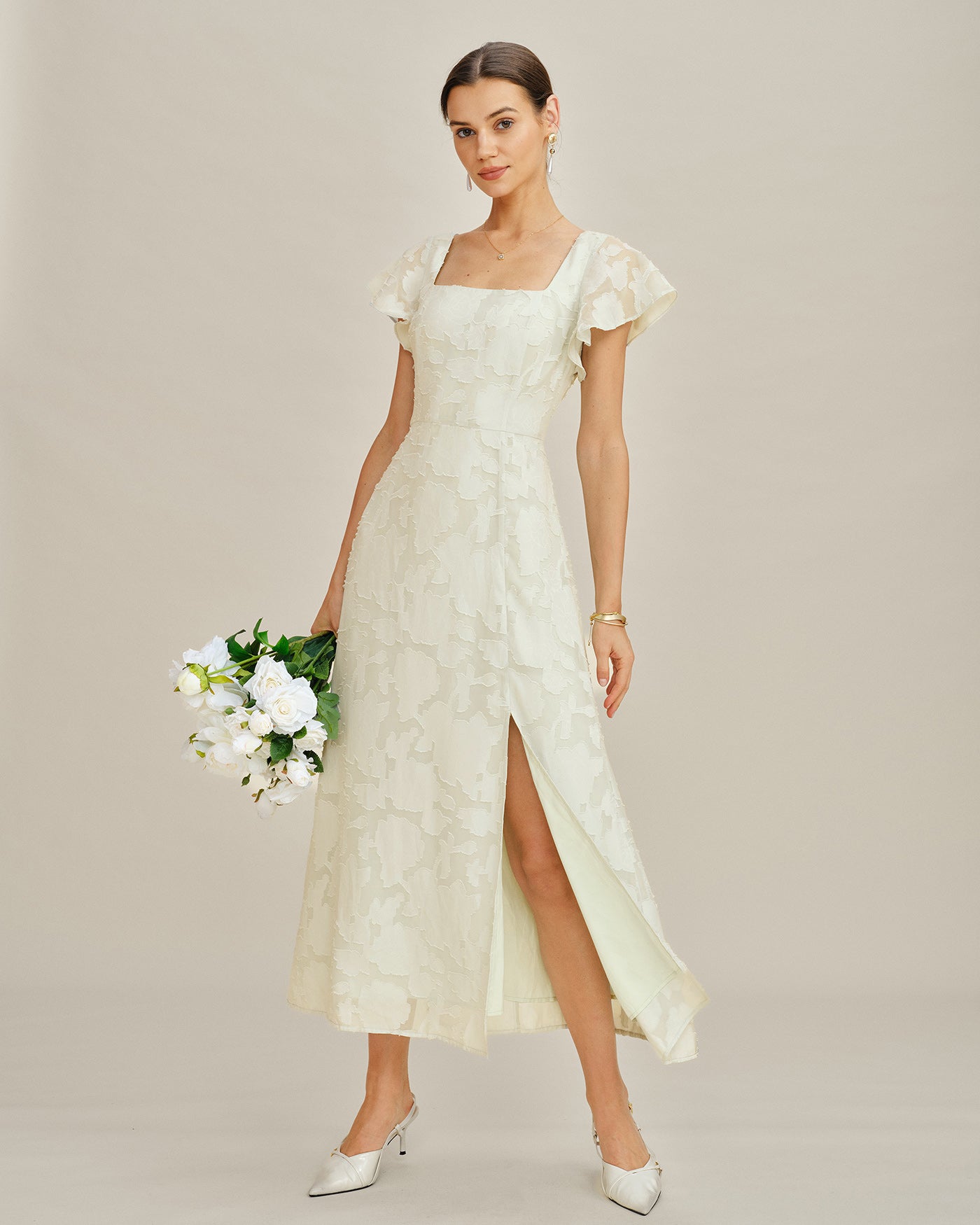 Women's Woven Polyester Midi Dress Dresses - RIHOAS