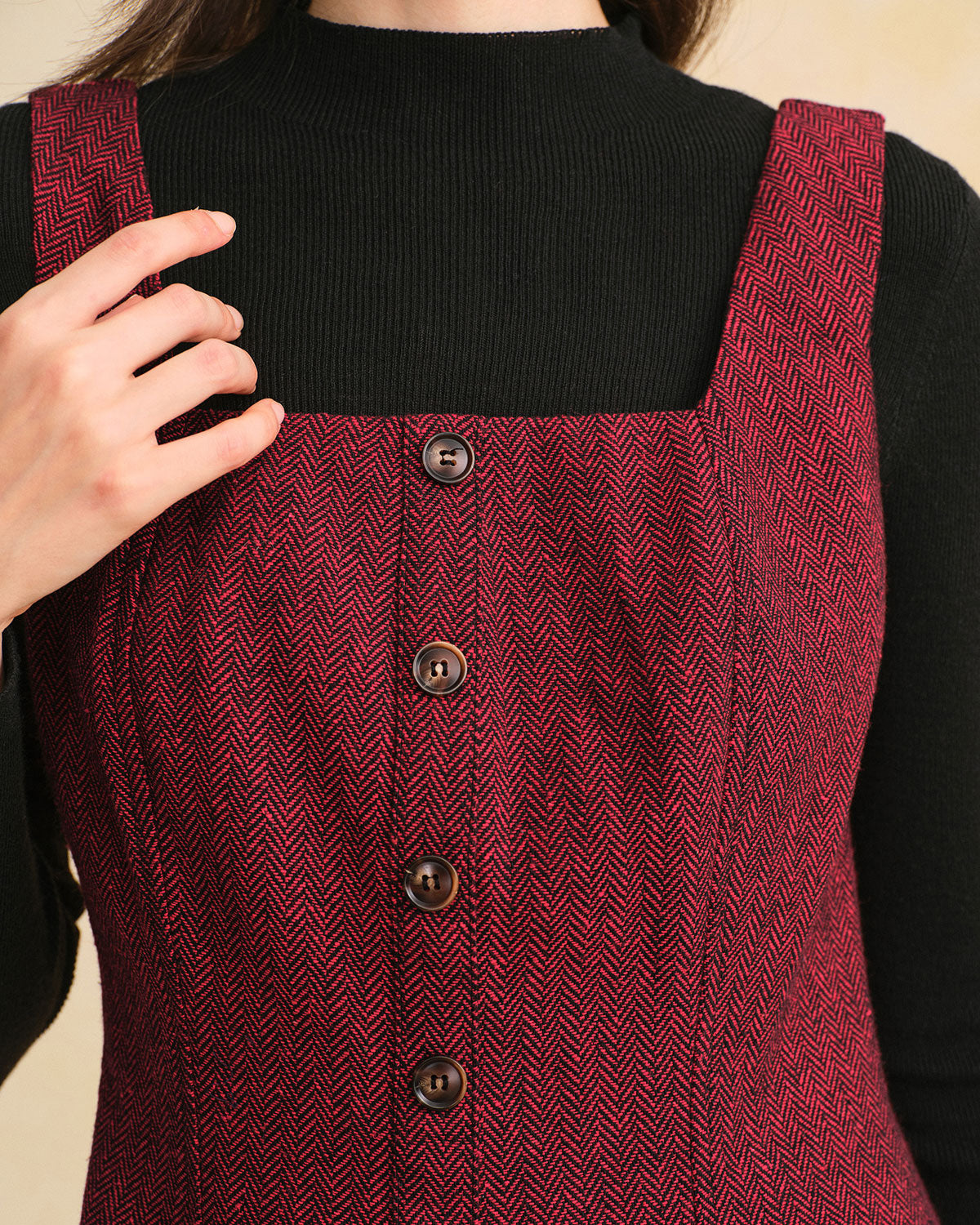 Women's Woven Polyester Midi Dress Dresses - RIHOAS