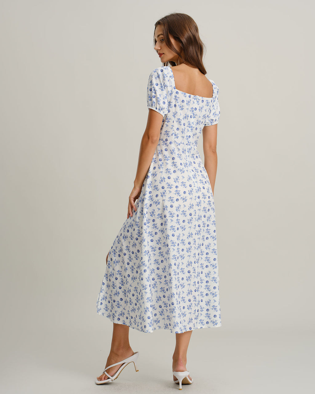Women's Woven Polyester Midi Dress Dresses - RIHOAS