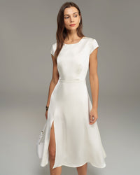 Women's Woven Polyester Midi Dress Dresses - RIHOAS