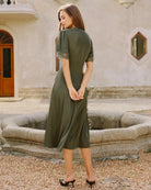 Women's Woven Polyester Midi Dress Dresses - RIHOAS