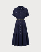 Women's  Woven Polyester Midi Dress Dresses - RIHOAS