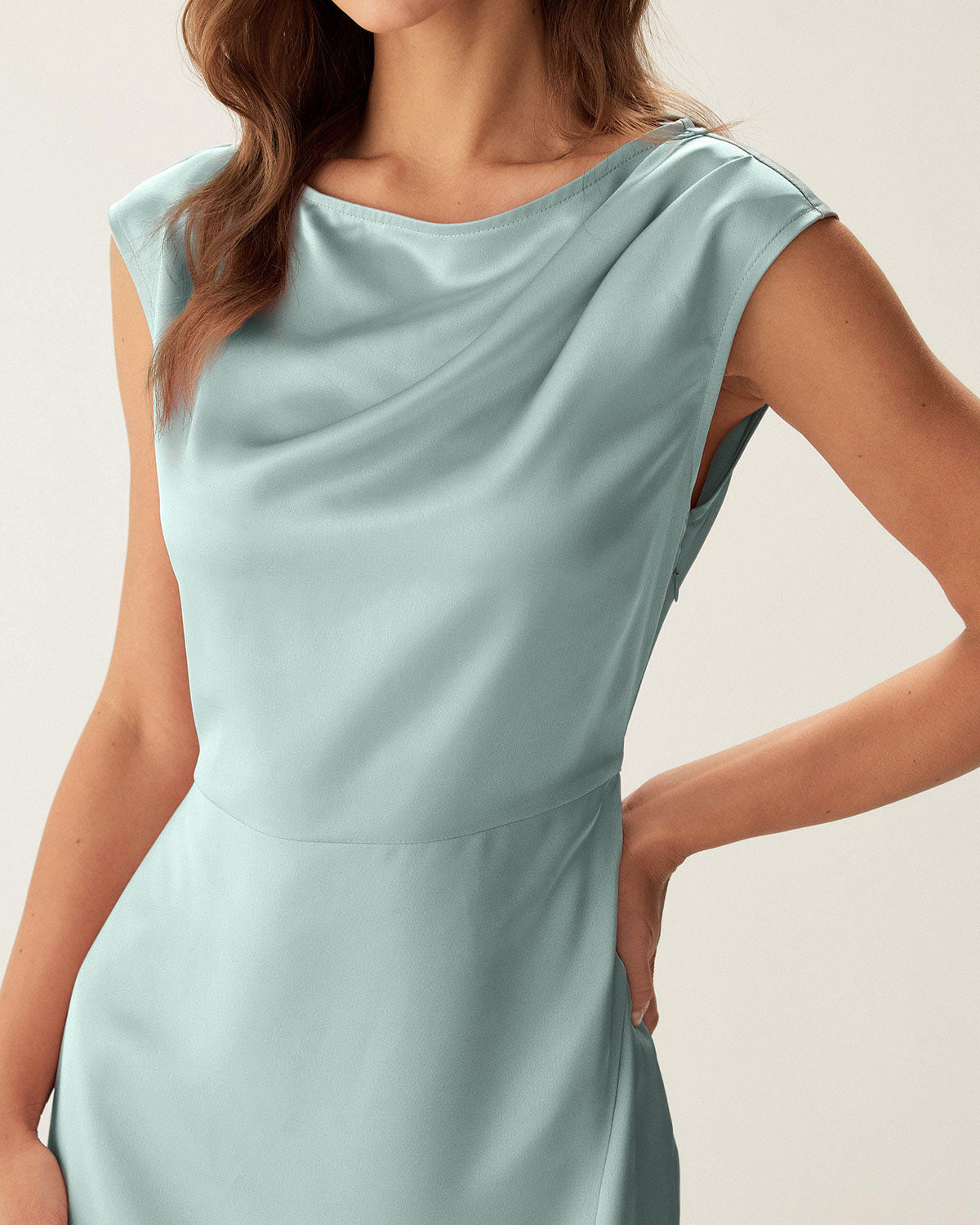 Women's Woven Polyester Midi Dress Dresses - RIHOAS