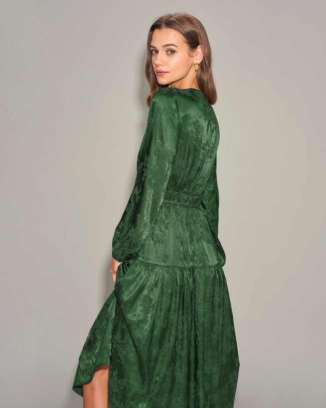 Women's Woven Polyester Midi Dress Dresses - RIHOAS