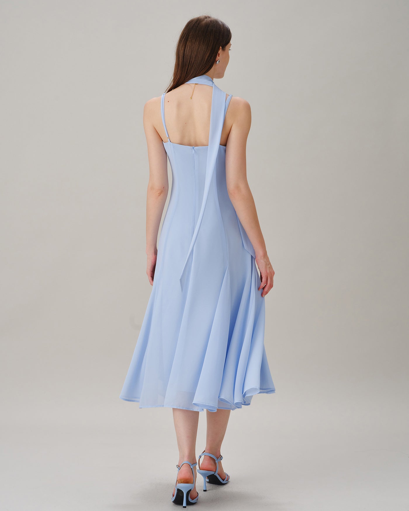 Women's  Woven Polyester Midi Dress Dresses - RIHOAS