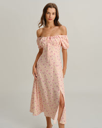 Women's Woven Polyester Midi Dress Dresses - RIHOAS