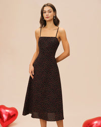 Women's Woven Polyester Midi Dress Dresses - RIHOAS
