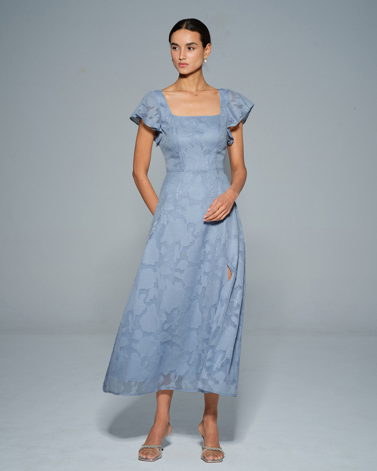 Women's Woven Polyester Midi Dress Dresses - RIHOAS