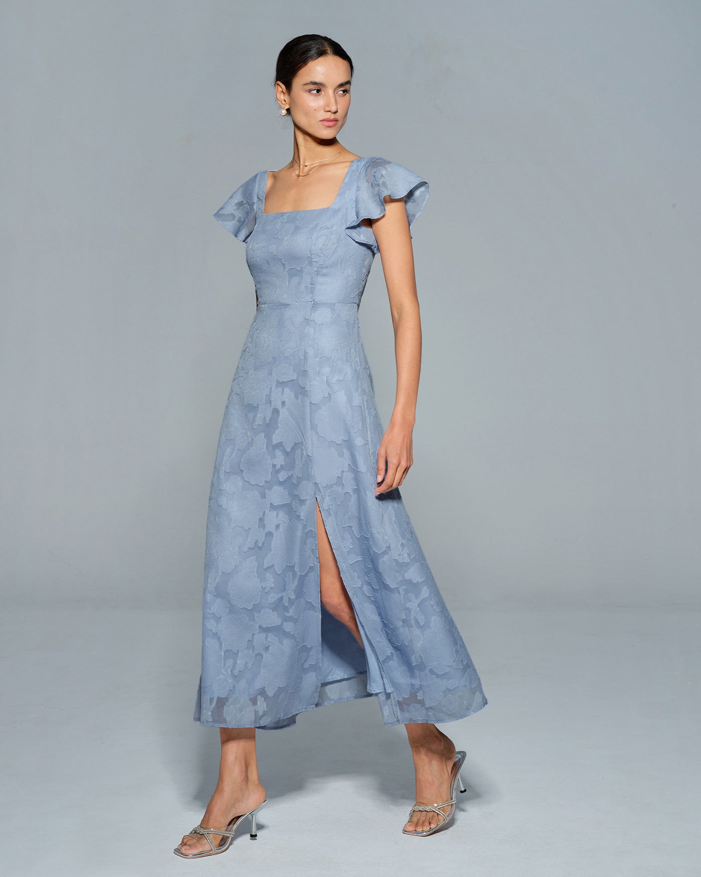 Women's Woven Polyester Midi Dress Dresses - RIHOAS