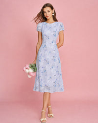 Women's Woven Polyester Midi Dress Dresses - RIHOAS