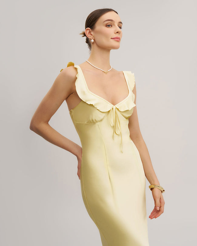 Women's Woven Polyester Midi Dress Dresses - RIHOAS