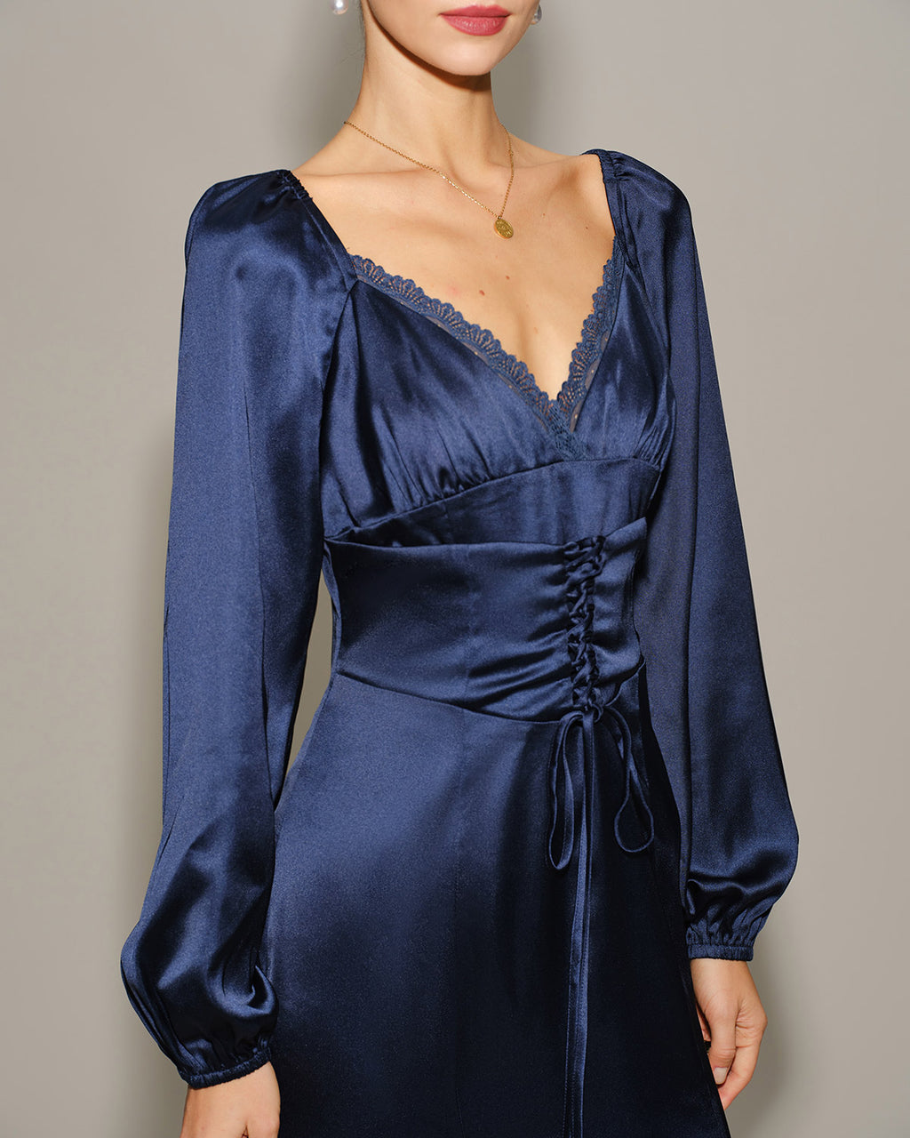 Women's Woven Polyester Midi Dress Dresses - RIHOAS