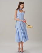 Women's  Woven Polyester Midi Dress Dresses - RIHOAS