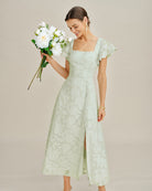 Women's Woven Polyester Midi Dress Dresses - RIHOAS