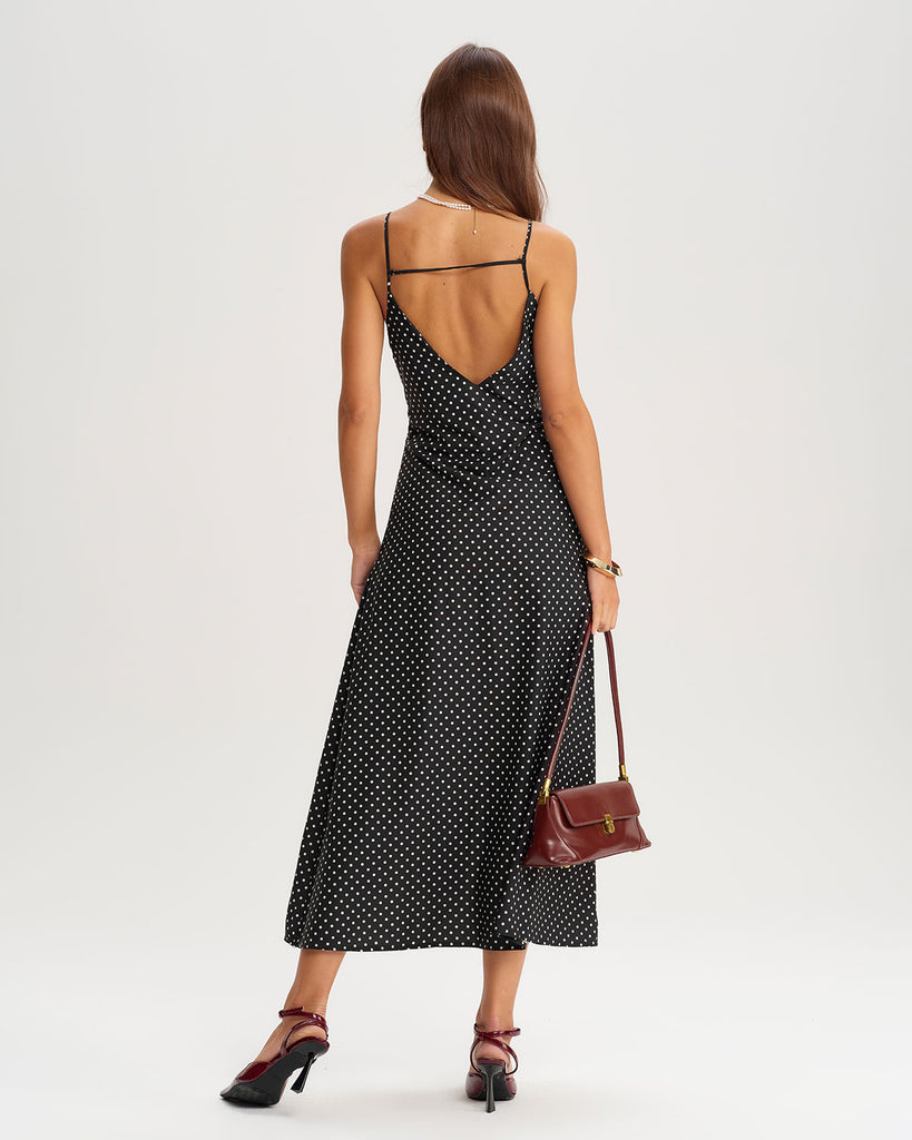 Women's Woven Polyester Midi Dress Dresses - RIHOAS