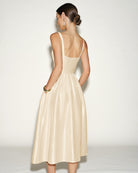 Women's Woven Polyester  Midi Dress Dresses - RIHOAS