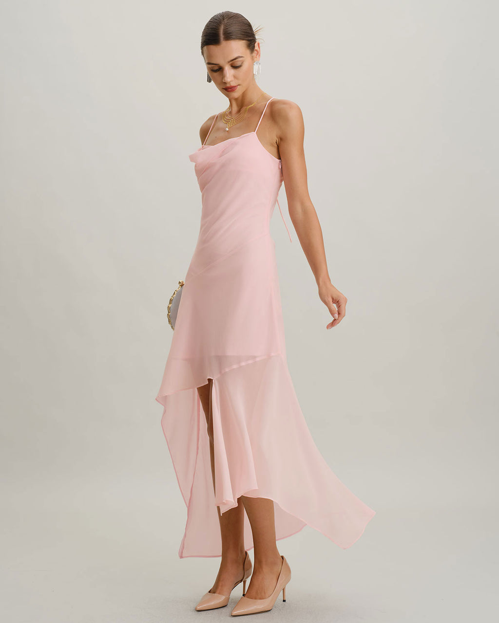 Women's Woven Polyester Midi Dress Dresses - RIHOAS