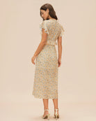 Women's Woven Polyester Midi Dress Dresses - RIHOAS