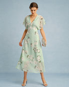 Women's Woven Polyester Midi Dress Dresses - RIHOAS