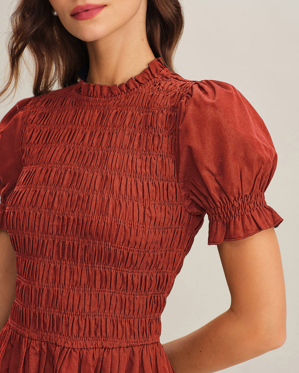 Women's Woven Polyester Midi Dress Dresses - RIHOAS