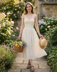 Women's Woven Polyester Midi Dress Dresses - RIHOAS