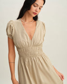 Women's Woven Polyester Midi Dress Dresses - RIHOAS
