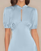Women's Woven Polyester Midi Dress Dresses - RIHOAS