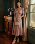 Women's Woven Polyester Midi Dress Dresses - RIHOAS