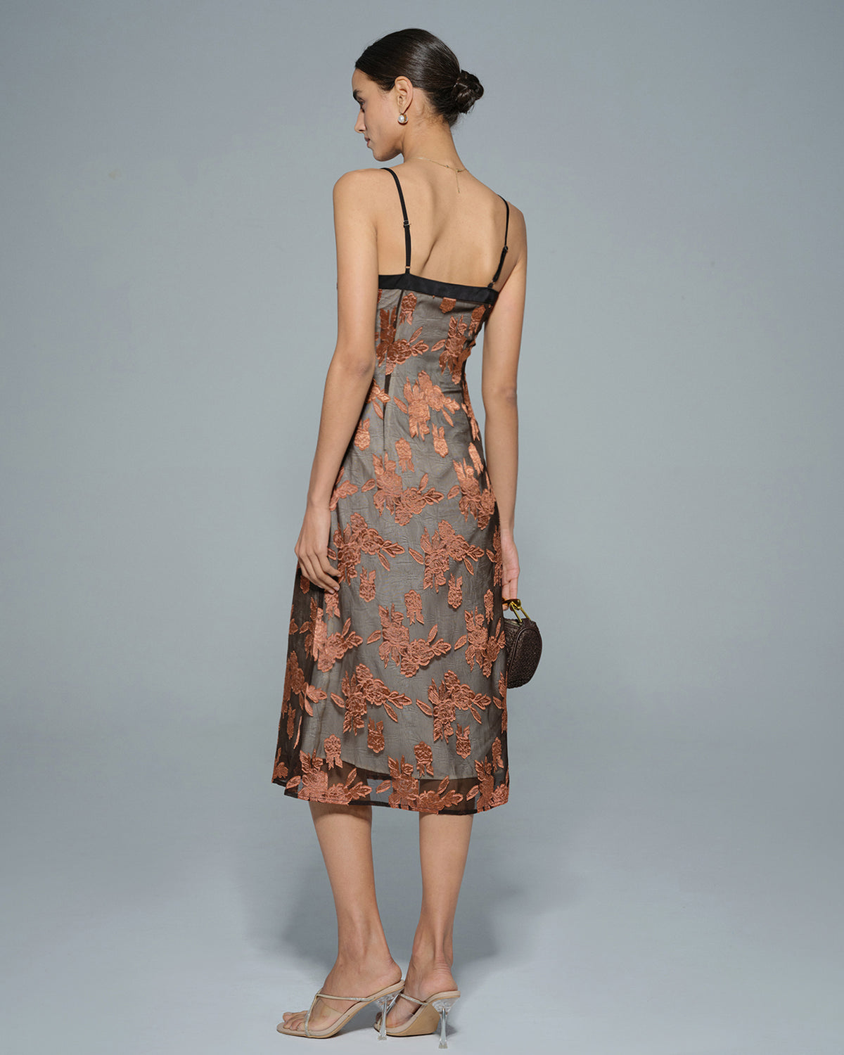 Women's Woven Polyester Midi Dress Dresses - RIHOAS