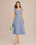 Women's Woven Polyester Midi Dress Dresses - RIHOAS