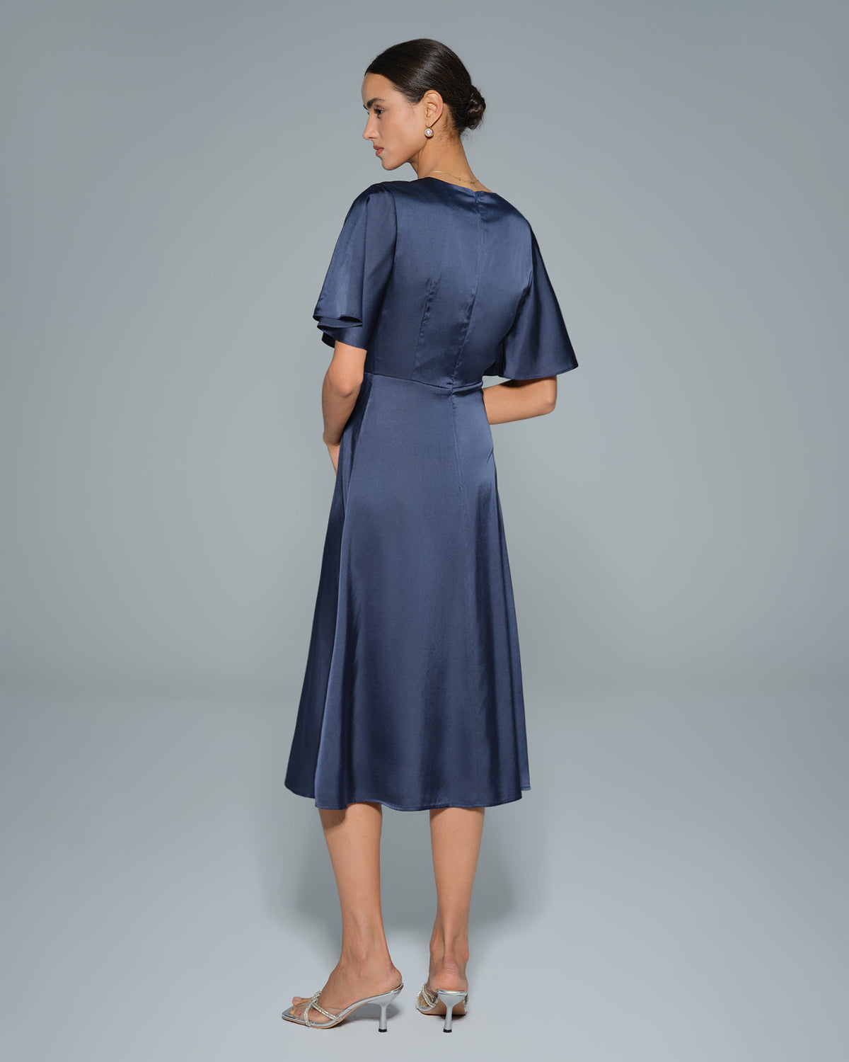 Women's Woven Polyester Midi Dress Dresses - RIHOAS