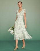 Women's Woven Polyester Midi Dress Dresses - RIHOAS