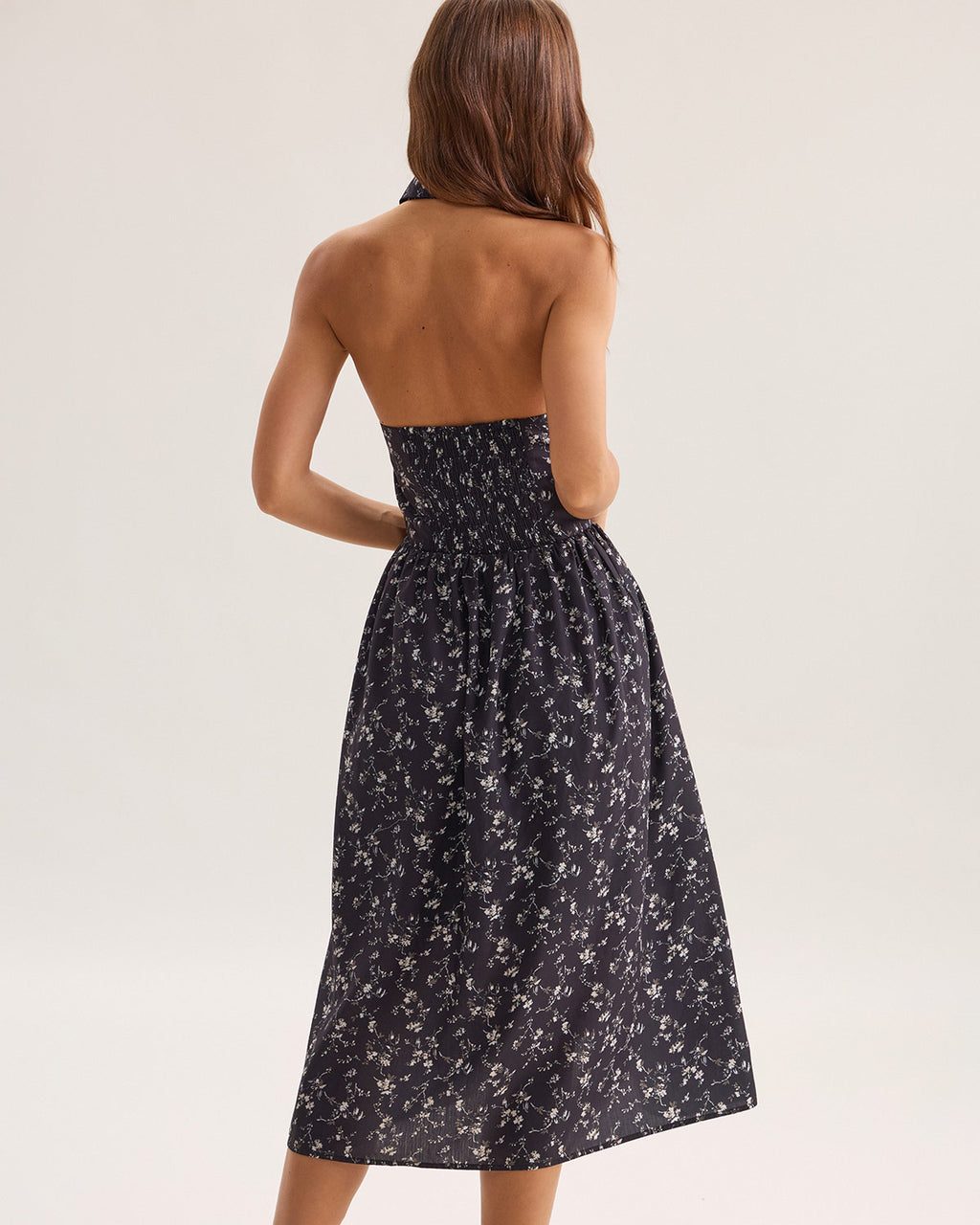 Women's Woven Polyester Midi Dress Dresses - RIHOAS
