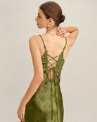 Women's Woven Polyester Midi Dress Dresses - RIHOAS