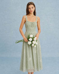 Women's  Woven Polyester Midi Dress Dresses - RIHOAS