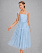 Women's Woven Polyester Midi Dress Dresses - RIHOAS