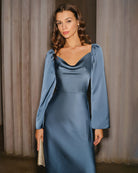 Women's Woven Polyester Midi Dress Dresses - RIHOAS