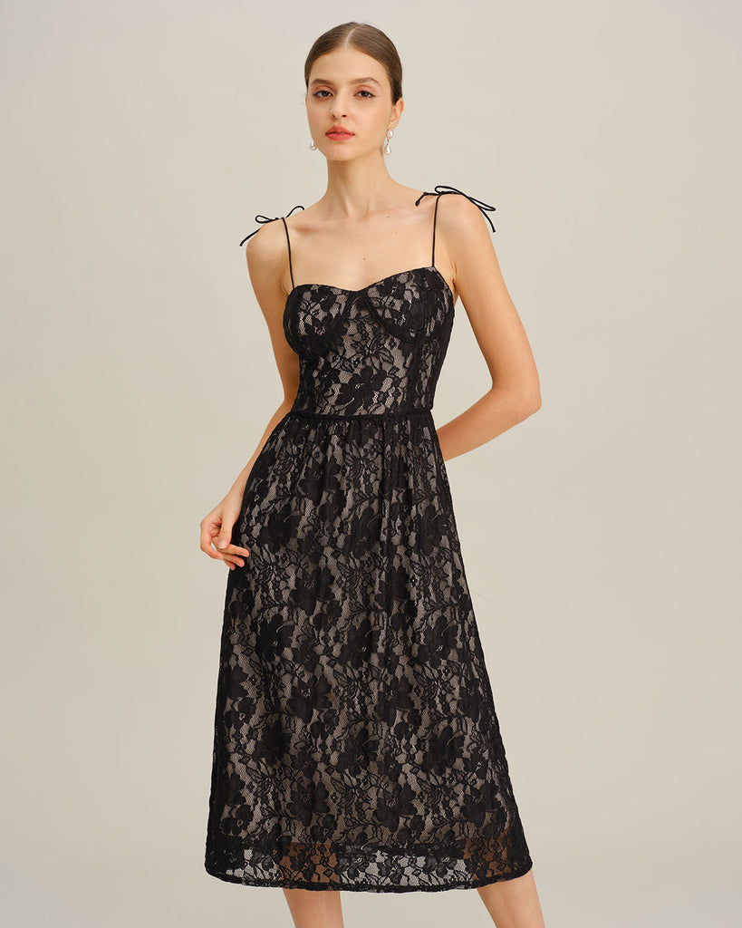 Women's Woven Polyester Midi Dress Dresses - RIHOAS