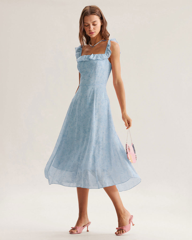 Women's Woven Polyester Midi Dress Dresses - RIHOAS