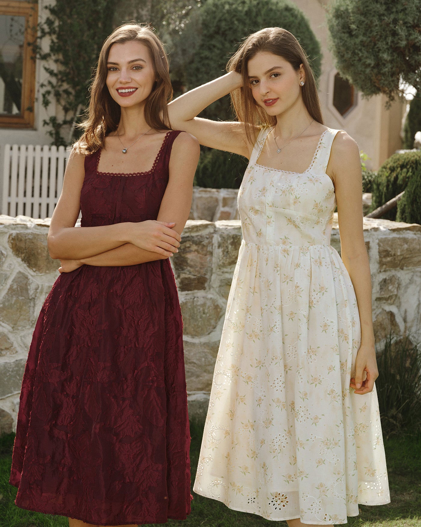 Women's Woven Polyester Midi Dress Dresses - RIHOAS