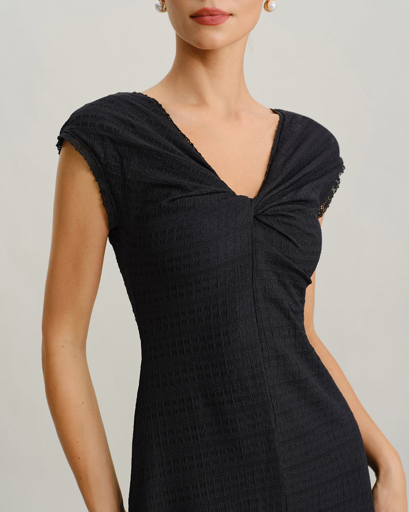 Women's Woven Polyester Midi Dress Dresses - RIHOAS